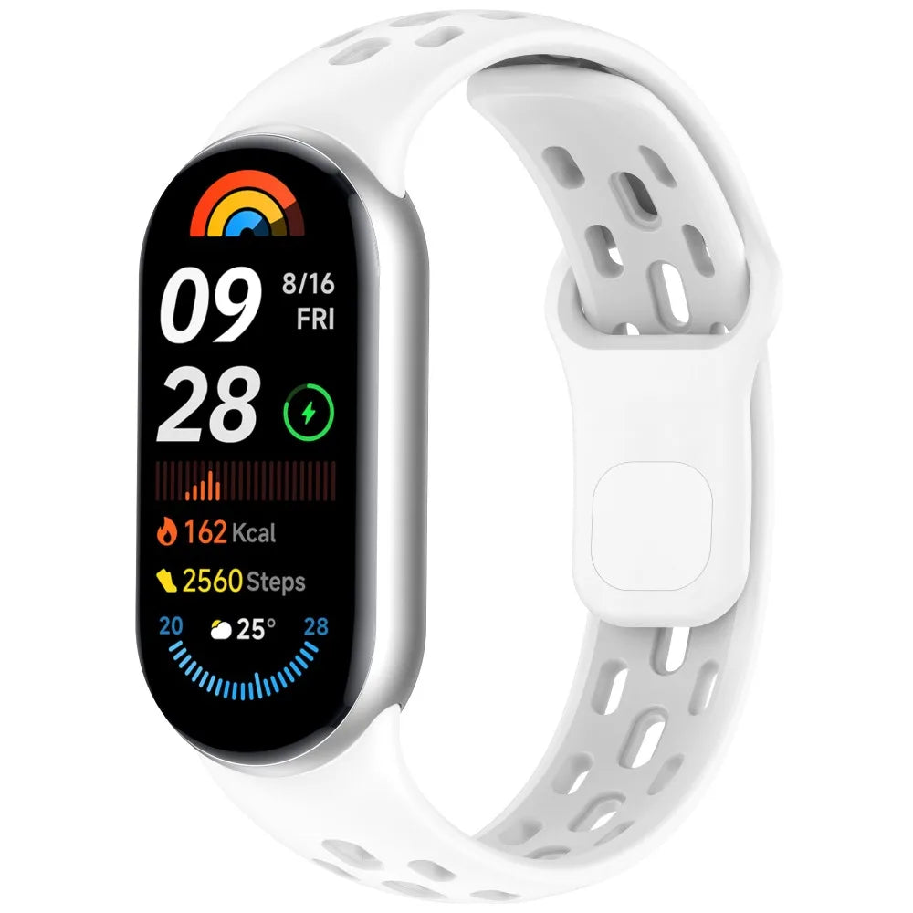 New Soft TPU Strap Breathable Replacement Smart Watch Band Accessories Sport Bracelet Wristband Belt for Mi Band 10 9 8