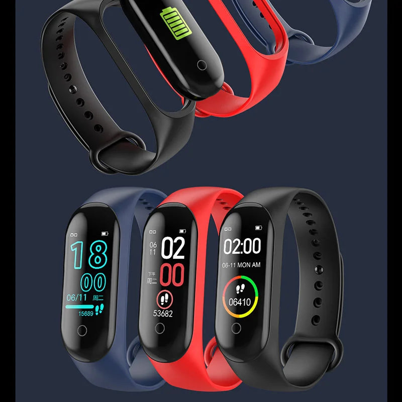 M4 Smart Watch Smart Wristband IP65 Waterproof Watch Blood Pressure Heart Rate Monitor Fitness Tracker Smart Sports Bracelet