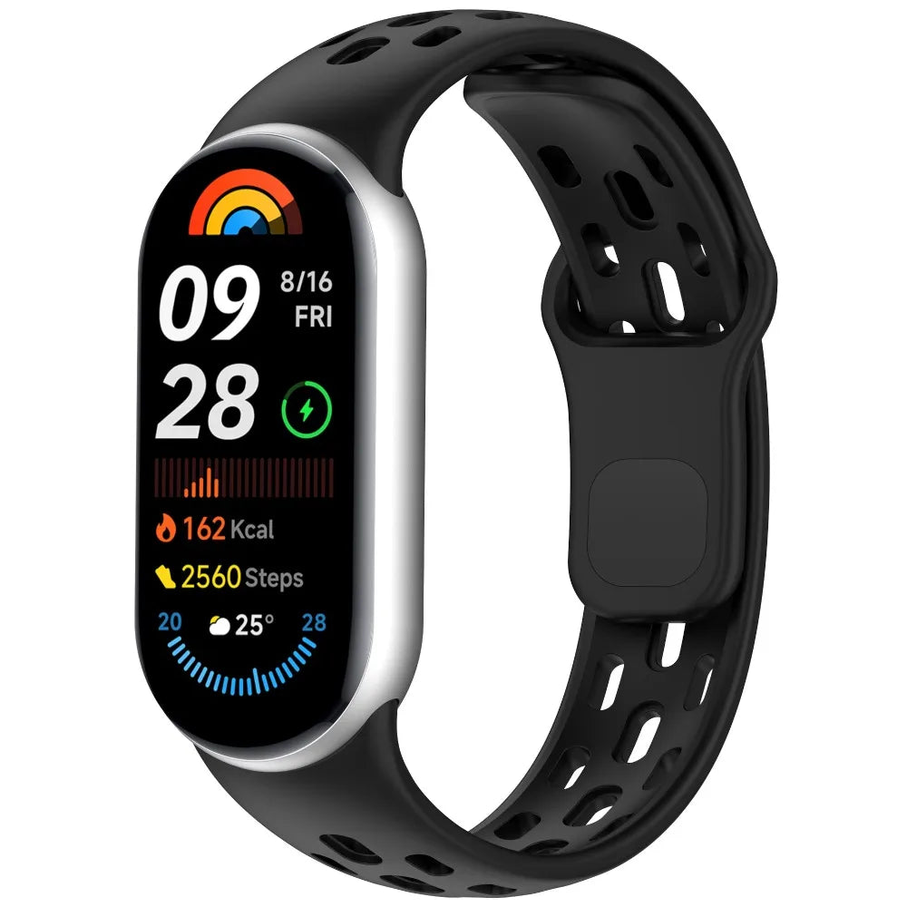 New Soft TPU Strap Breathable Replacement Smart Watch Band Accessories Sport Bracelet Wristband Belt for Mi Band 10 9 8