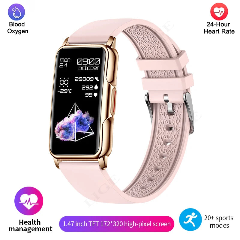 Smart Bracelet Women Smartwatch Men Heart Rate Blood Oxygen Waterproof Sport Smart Band Watch For Xiaomi Android IOS Ladies+Gift