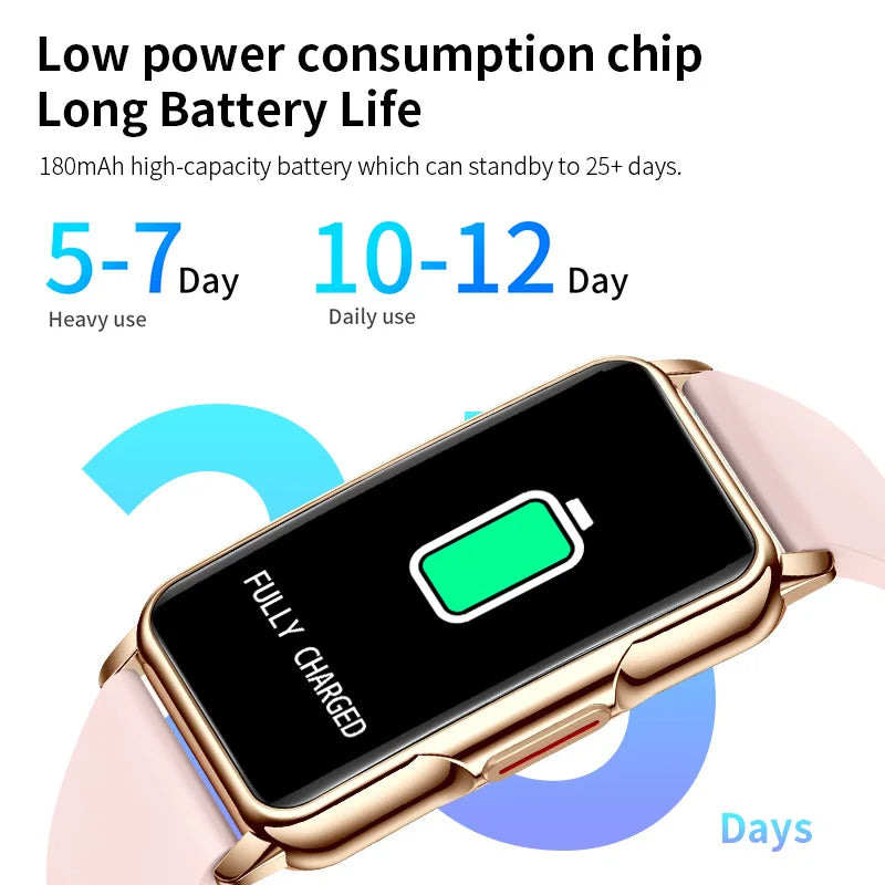 Smart Bracelet Women Smartwatch Men Heart Rate Blood Oxygen Waterproof Sport Smart Band Watch For Xiaomi Android IOS Ladies+Gift
