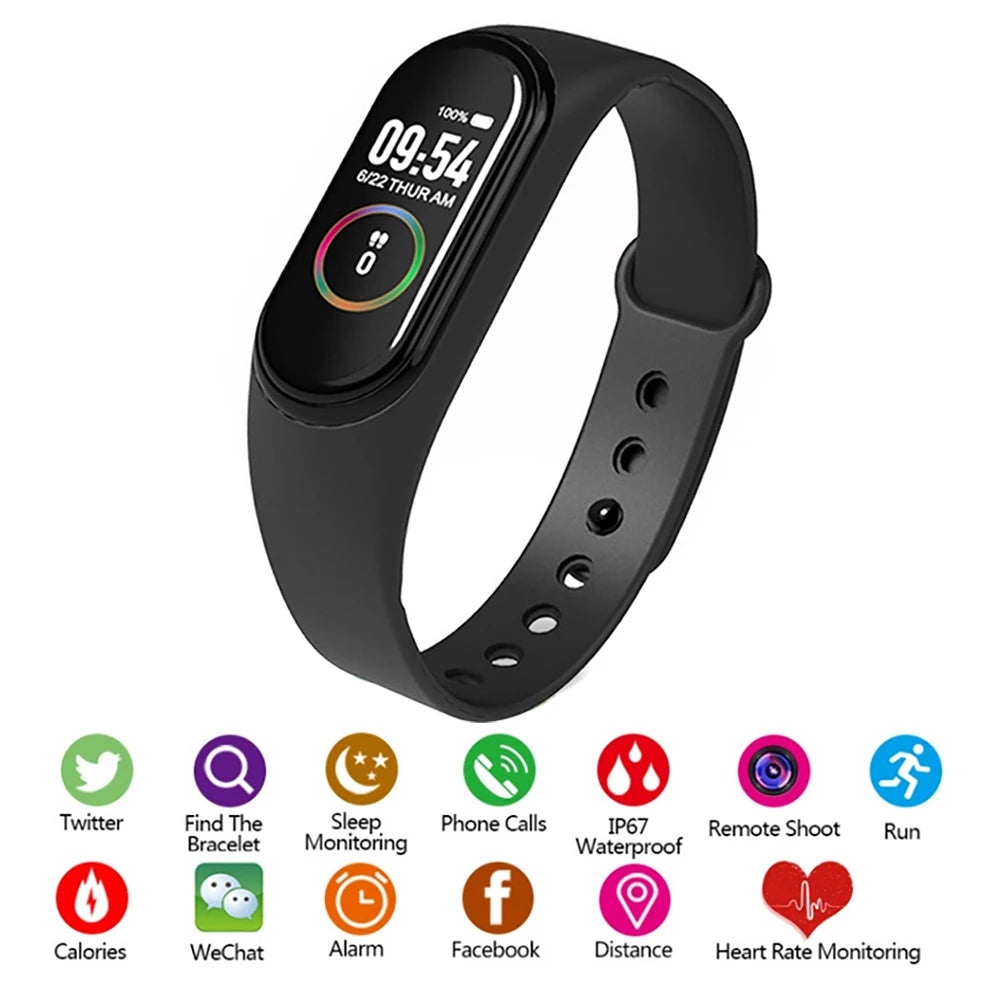 Smart Watch Wristband IP65 Waterproof Watch Blood Pressure Heart Rate Monitor Fitness Tracker Smart Bracelet