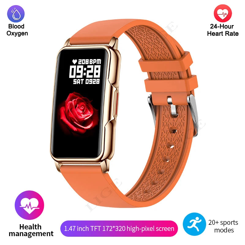 Smart Bracelet Women Smartwatch Men Heart Rate Blood Oxygen Waterproof Sport Smart Band Watch For Xiaomi Android IOS Ladies+Gift