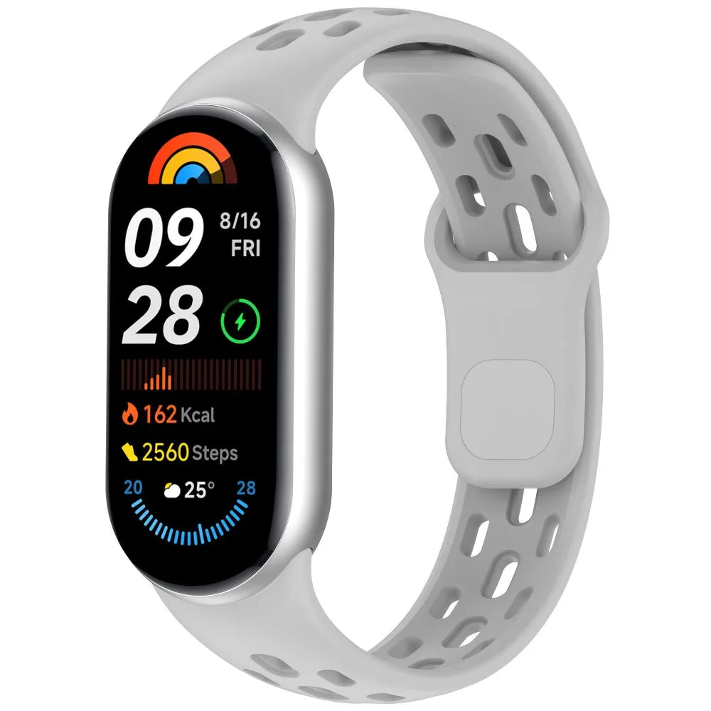 New Soft TPU Strap Breathable Replacement Smart Watch Band Accessories Sport Bracelet Wristband Belt for Mi Band 10 9 8